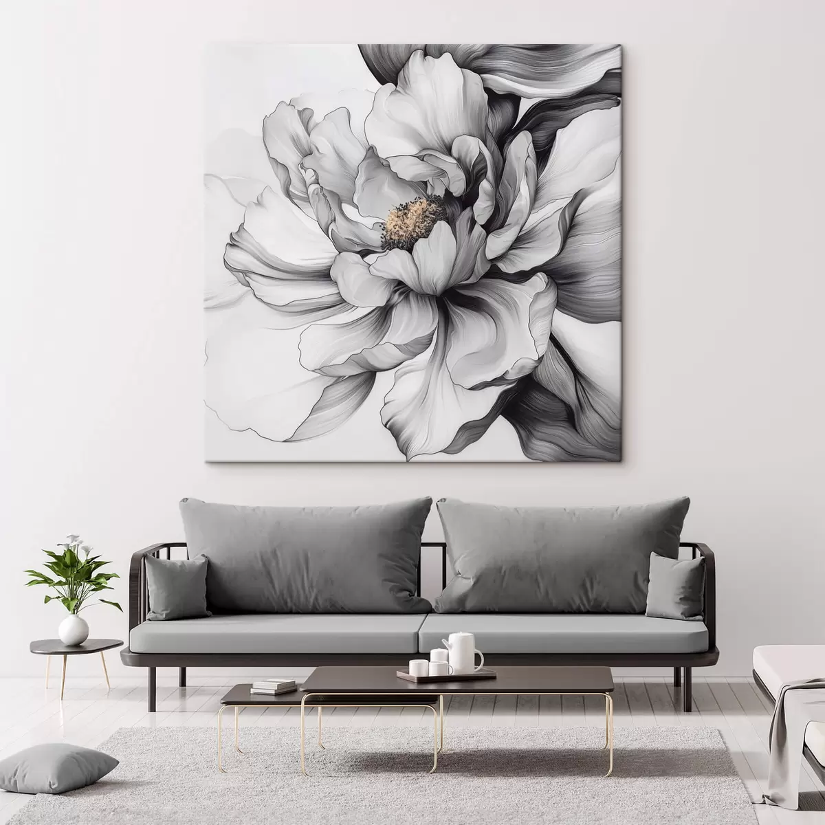 murales de pared Gran flor abstracta s41990