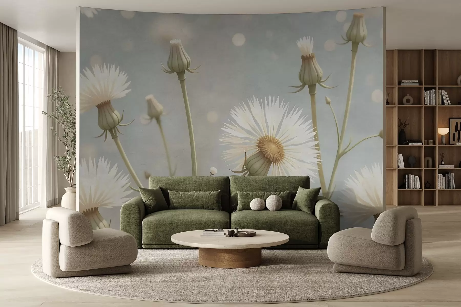 murales de pared Dientes de león pintados w02614