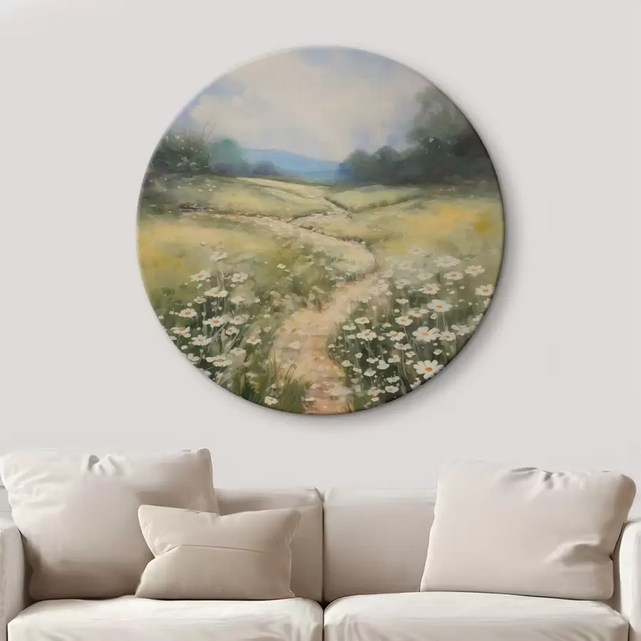 murales de pared Pradera con margaritas imitación de cuadro r42134