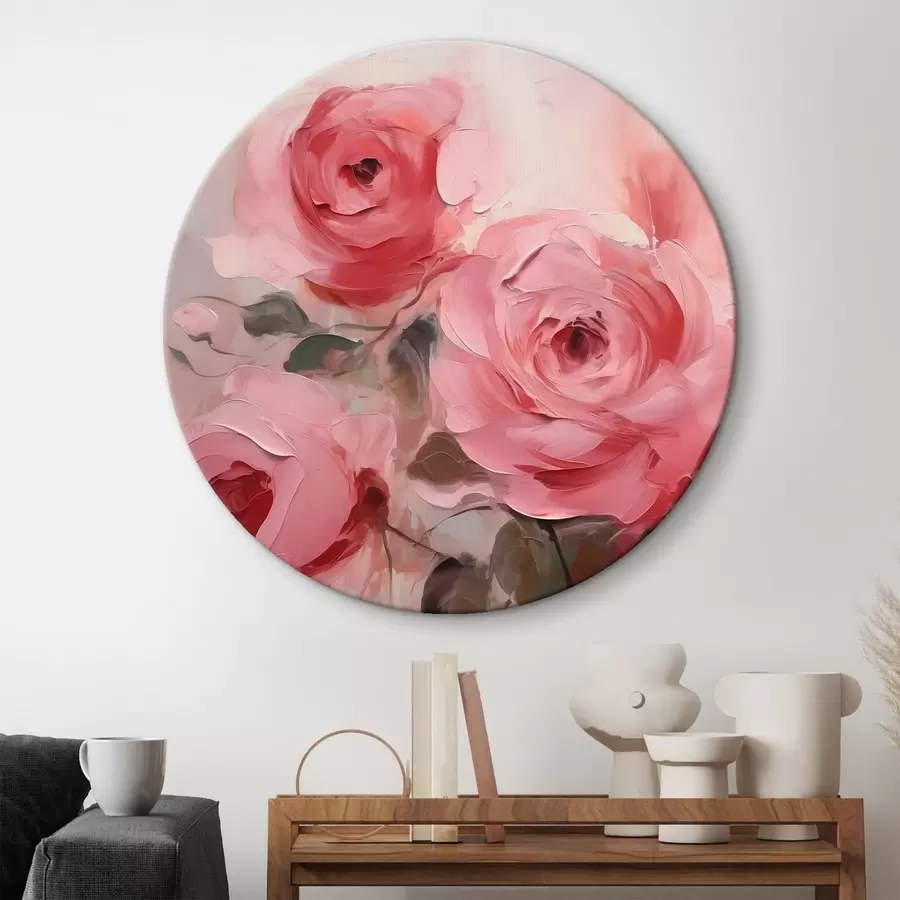 murales de pared Pintura abstracta imitación de rosas r42138