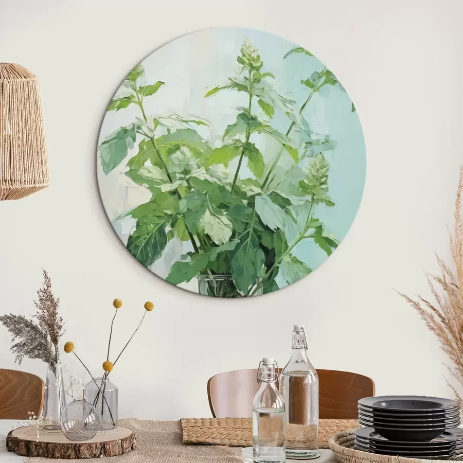 murales de pared Vegetación en un jarrón transparente imitación de pintura r42148