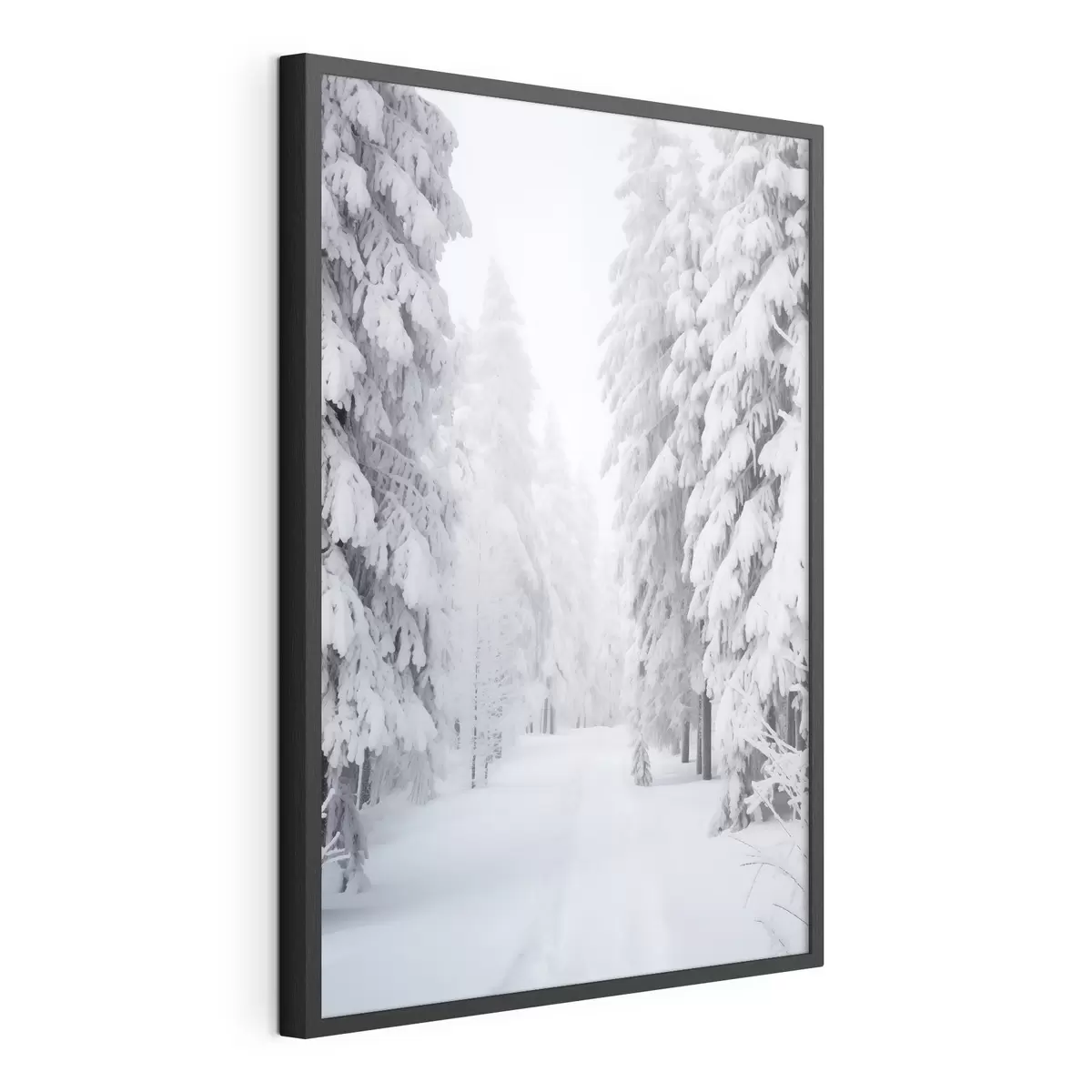 Poster Bosque invernal en la nieve f42153