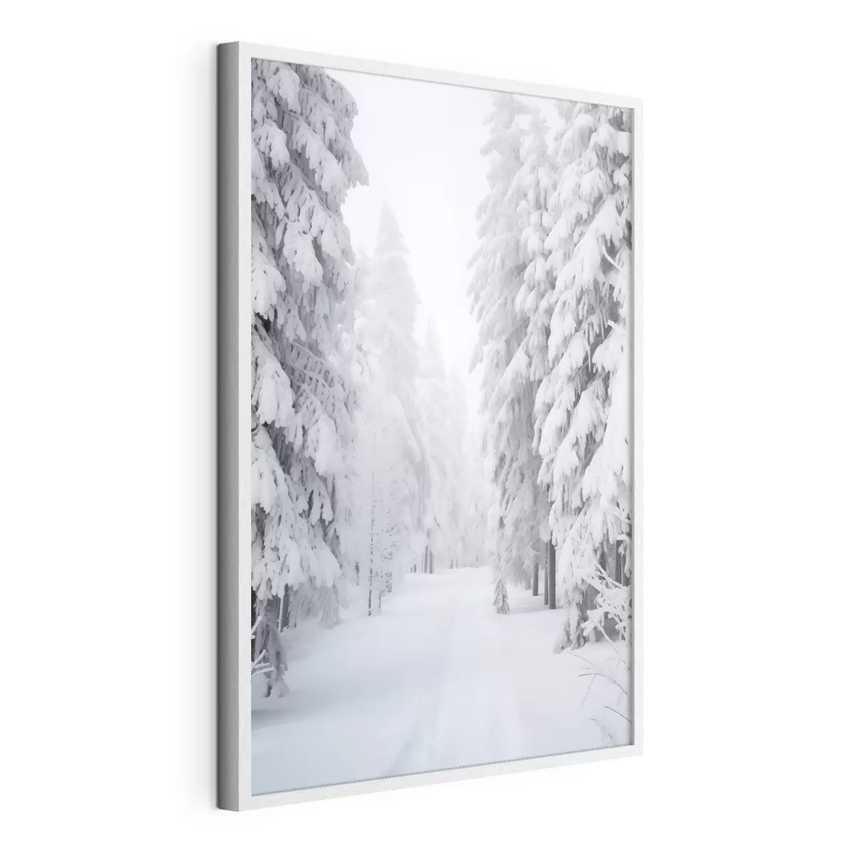 Poster Bosque invernal en la nieve f42153