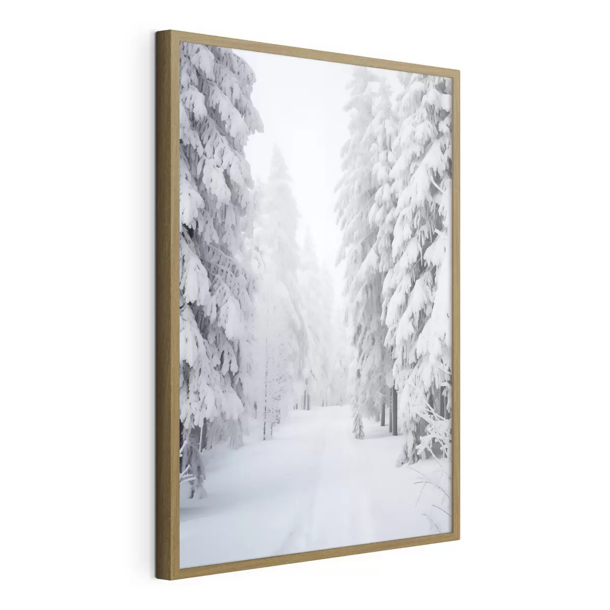 Poster Bosque invernal en la nieve f42153