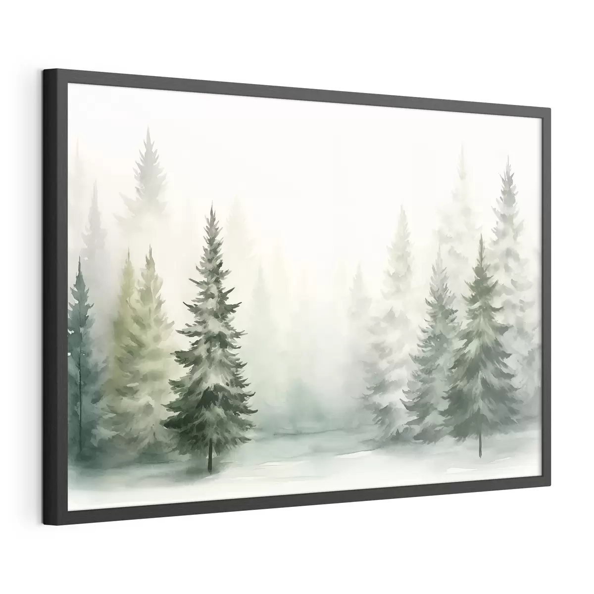 Poster Bosque brumoso de abetos f42154