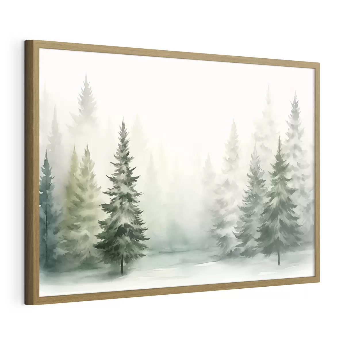 Poster Bosque brumoso de abetos f42154