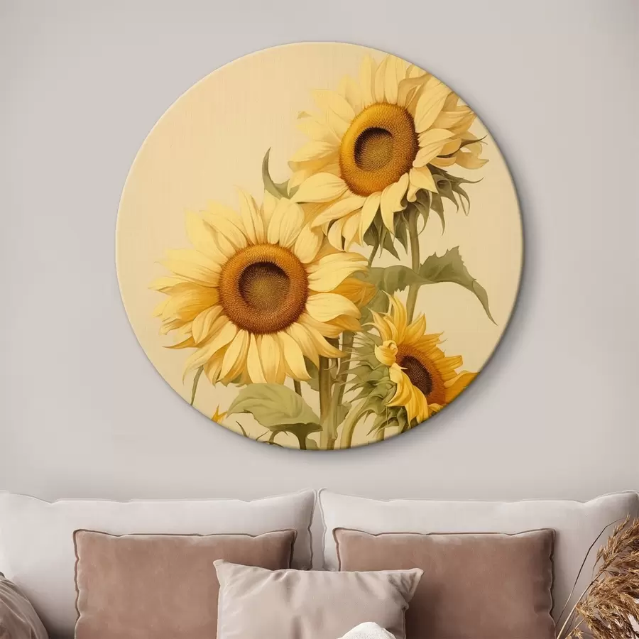 murales de pared Girasoles a la luz del sol r42155