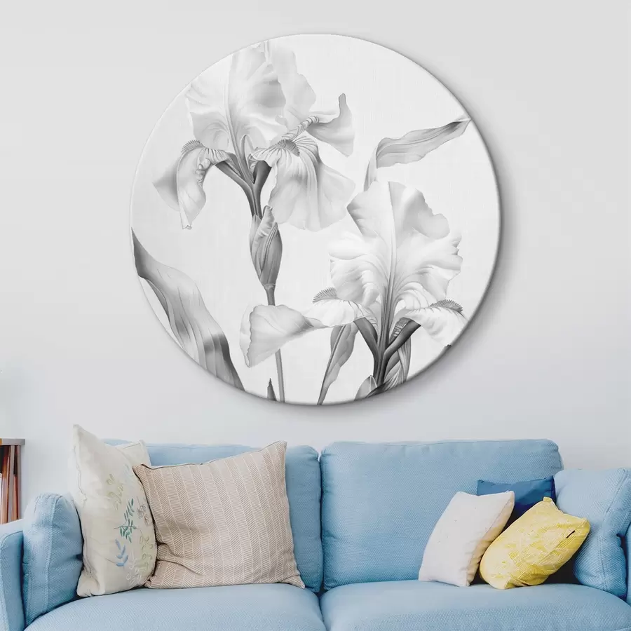 murales de pared Elegantes iris en blanco y negro r42171