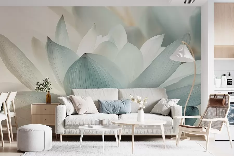 murales de pared Elegante loto en tonos delicados w08487