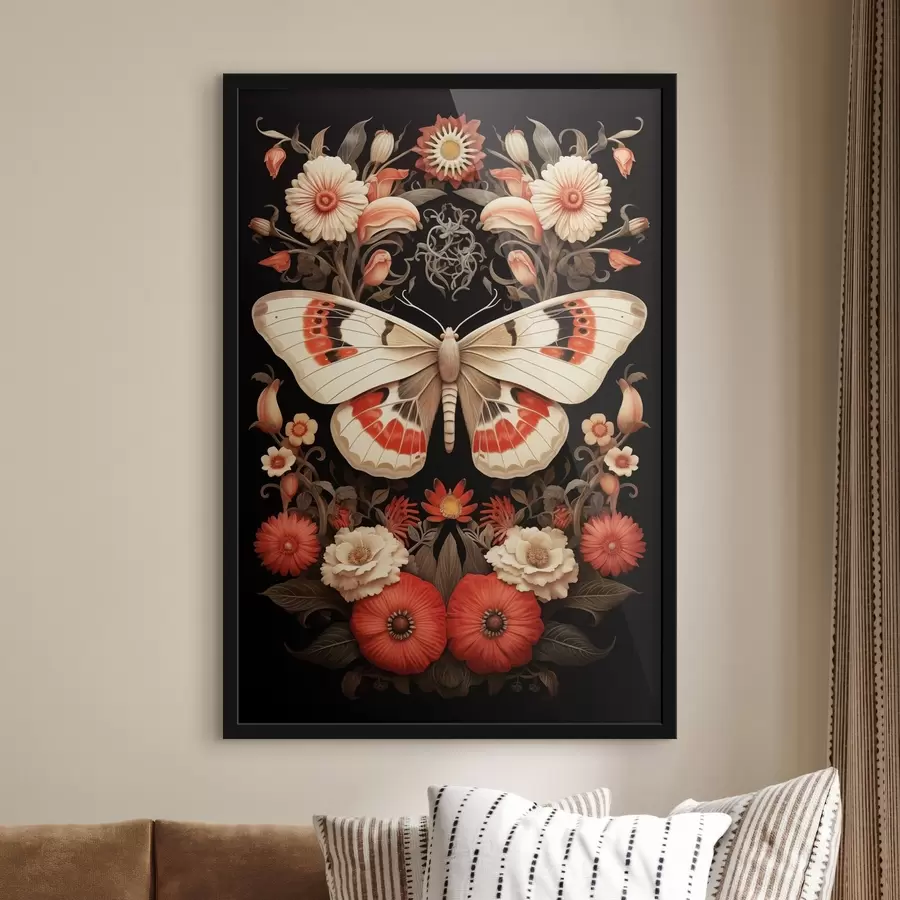murales de pared Una variedad de mariposas f42293