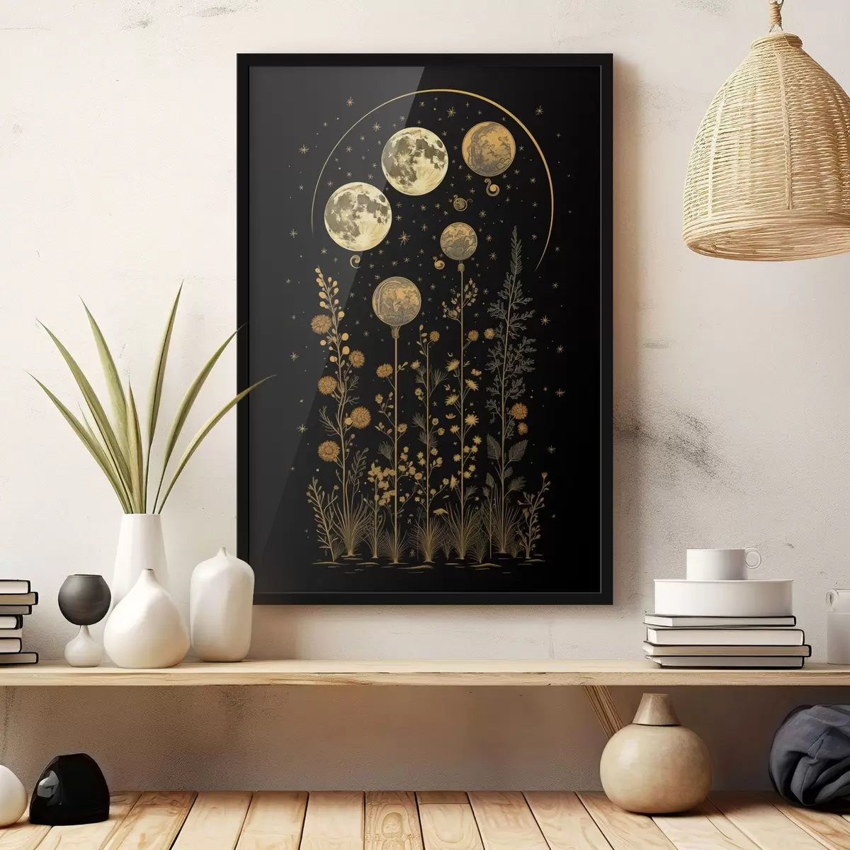 Poster Brillo de Flores de Luna f42298