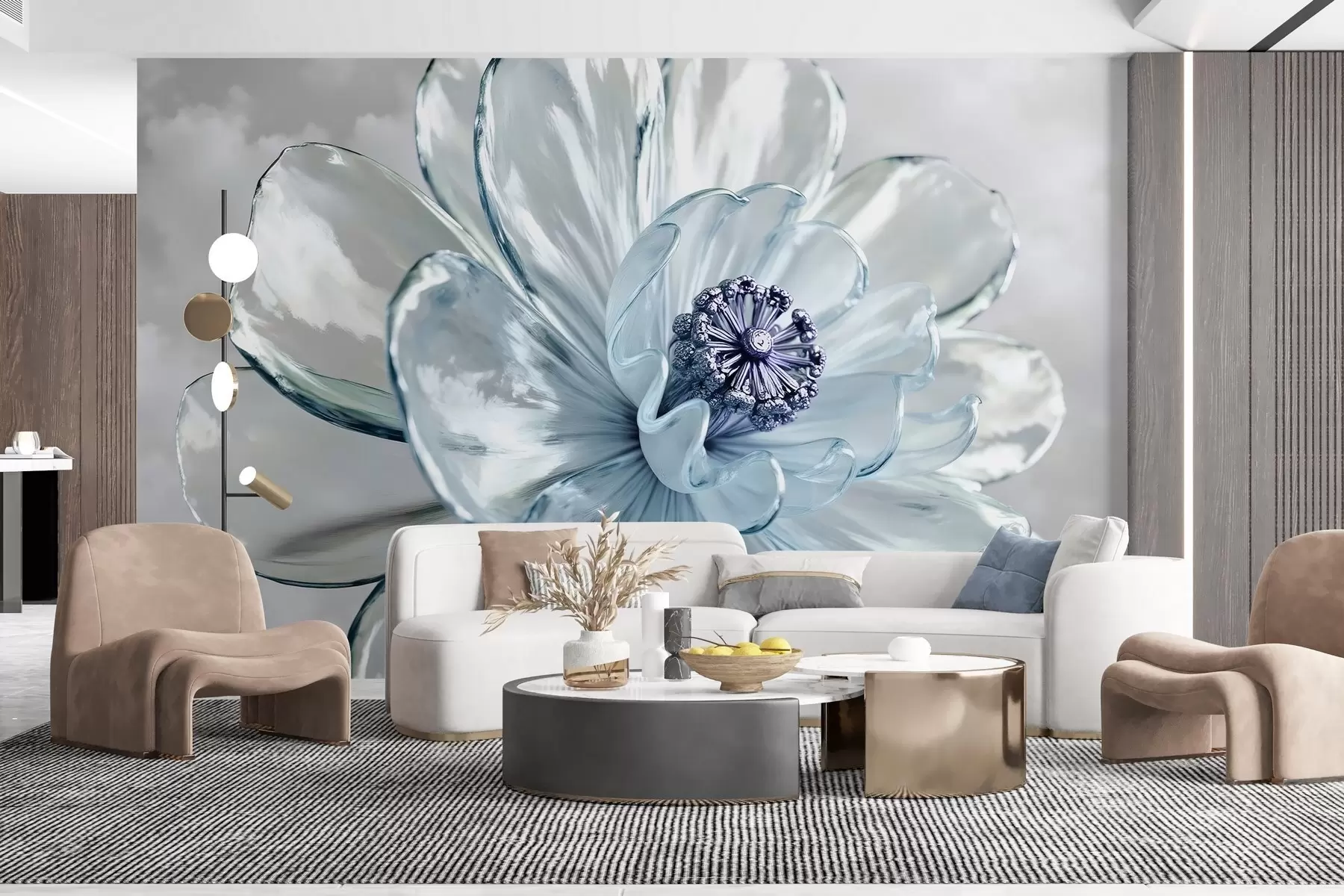 murales de pared Majestuosa flor transparente w02677v1