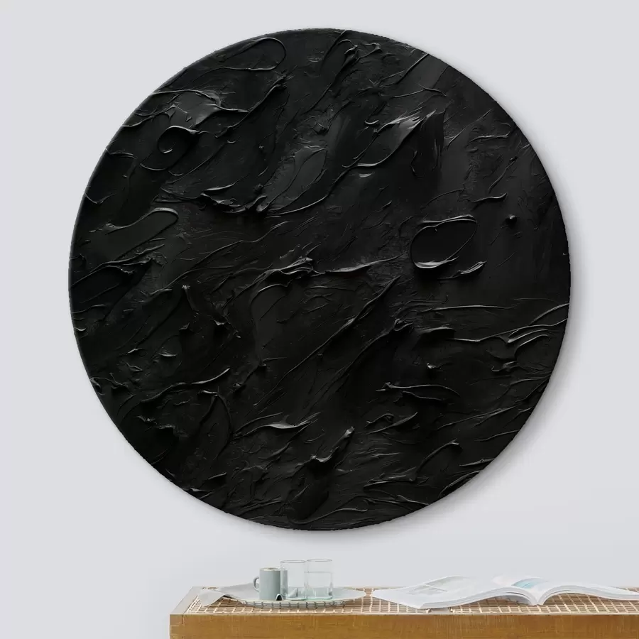 murales de pared Abstracción con óleo negro r41024