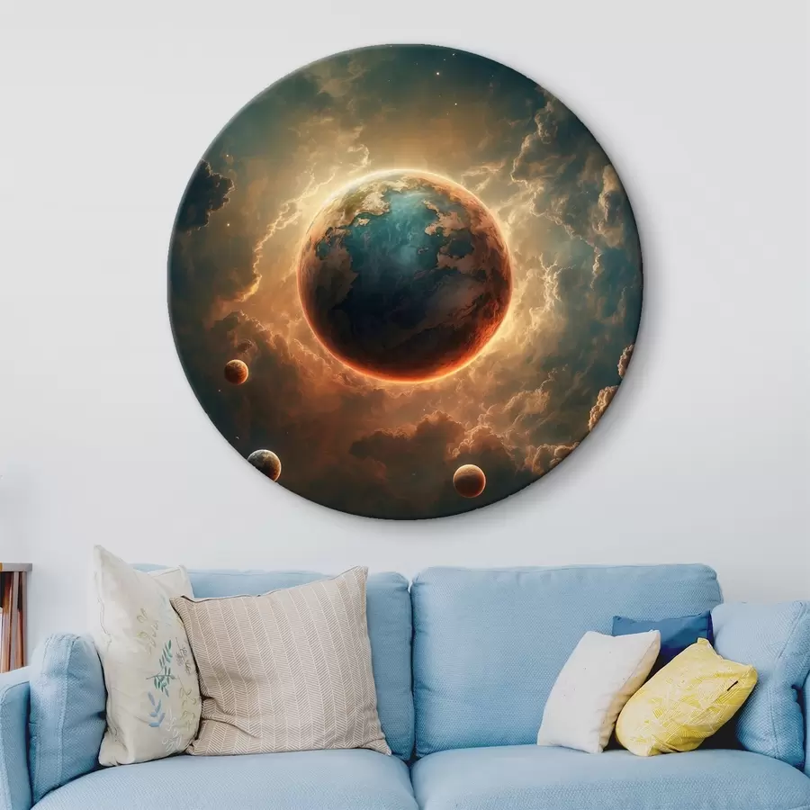 murales de pared Planeta que cubre el sol r41034