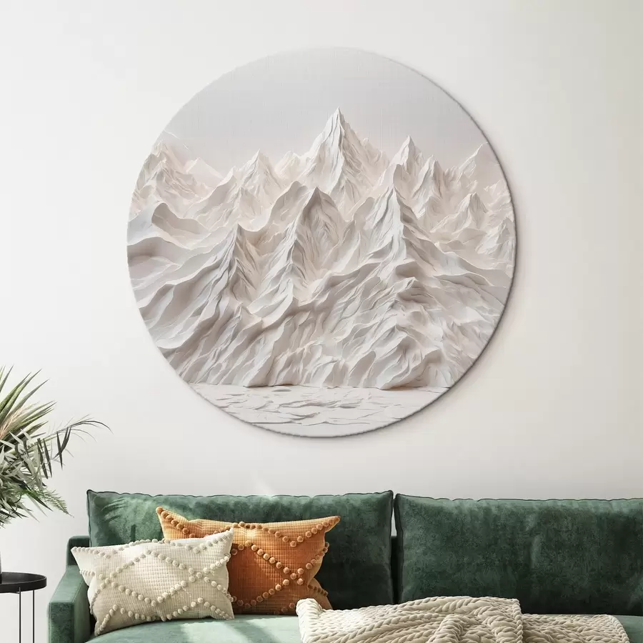 murales de pared Montañas blancas abstractas r41037