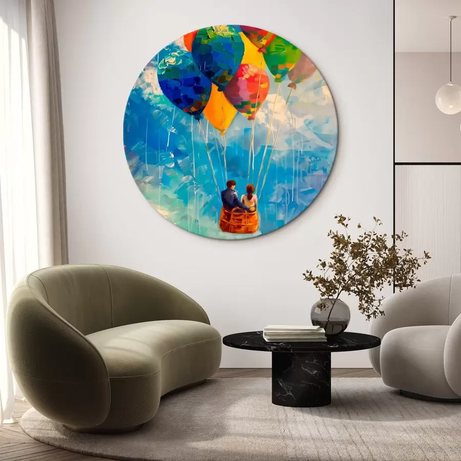 murales de pared Pareja en globo r41074