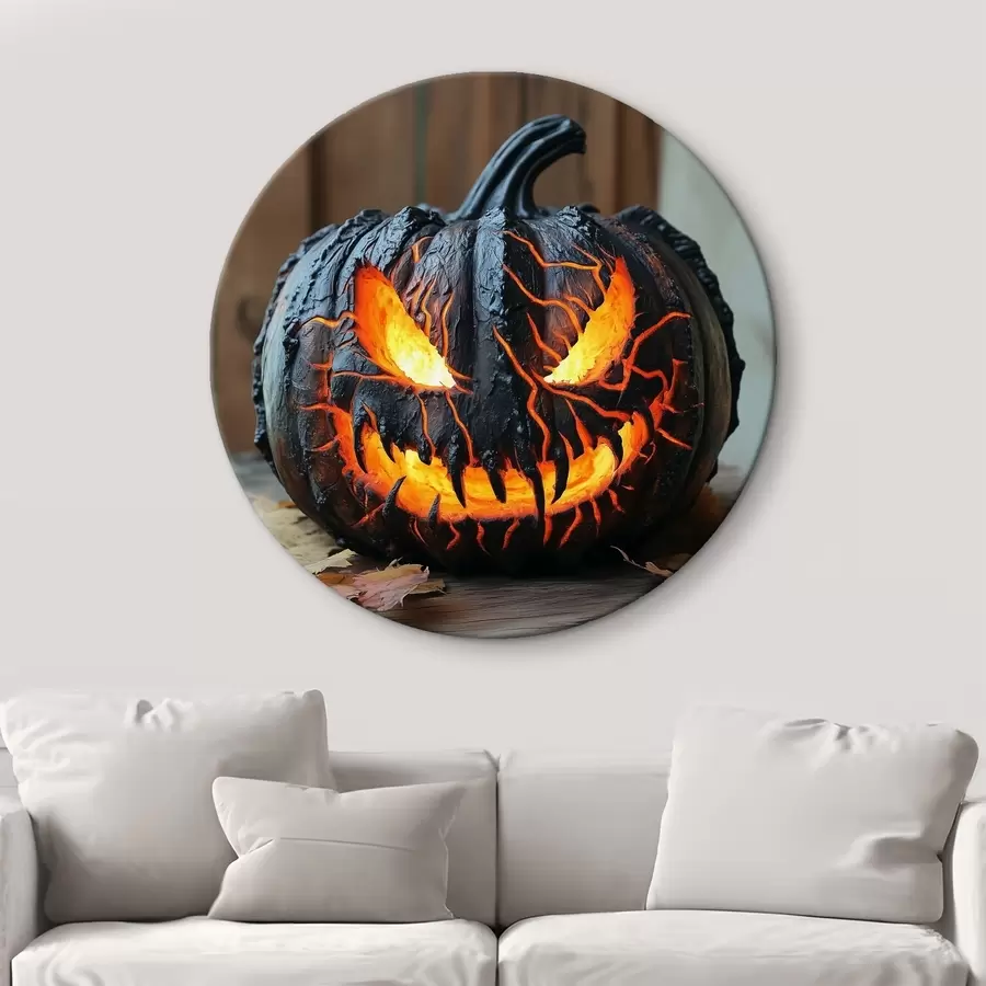 murales de pared Calabaza malvada para Halloween r41130