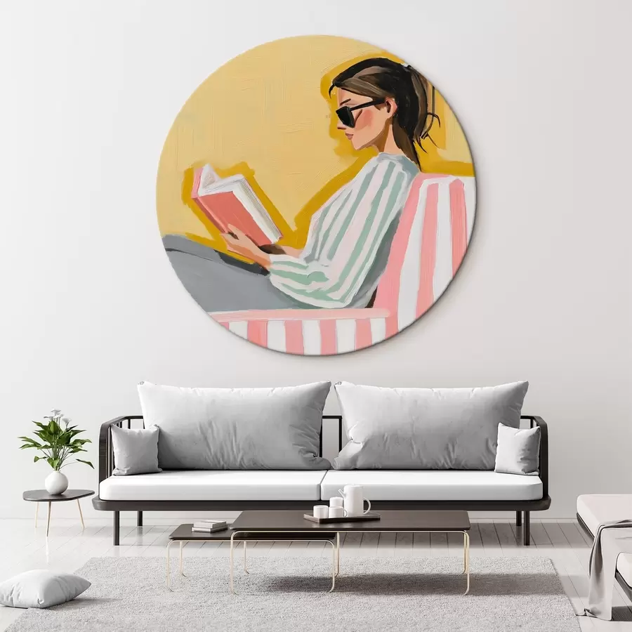 murales de pared Chica leyendo un libro r41162