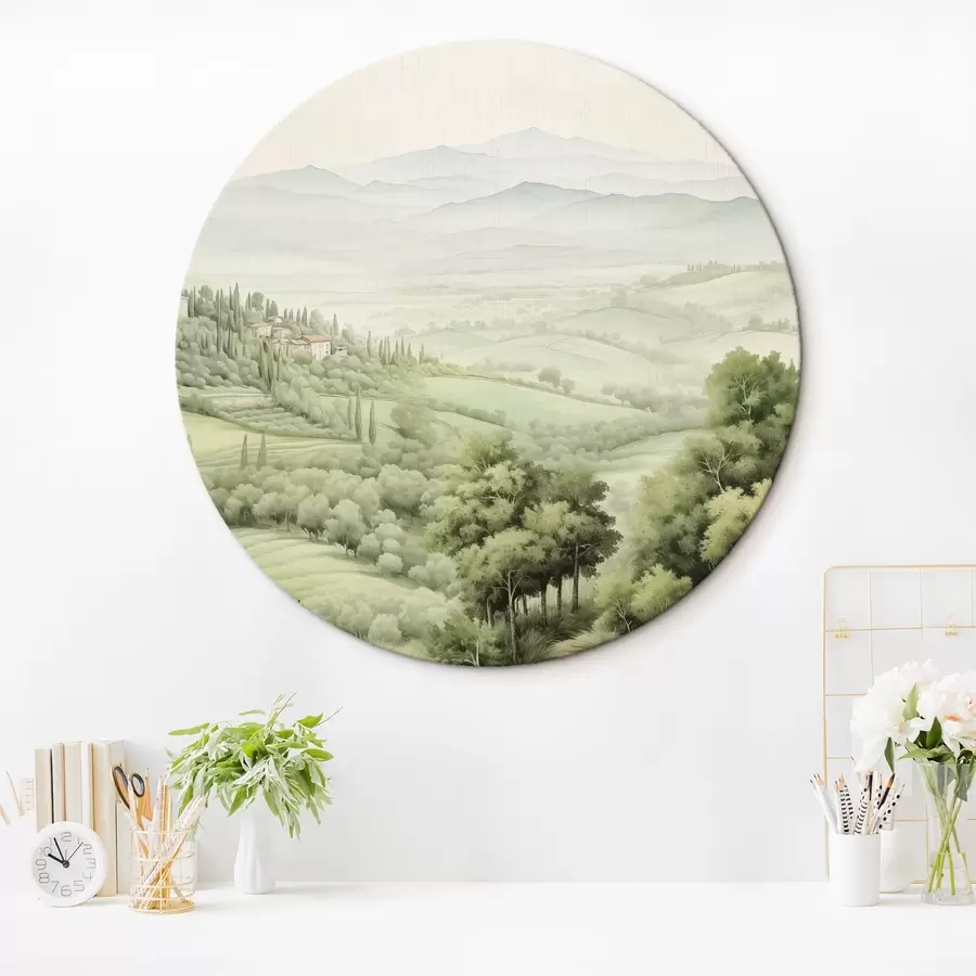 murales de pared Hermosos paisajes de acuarela, rústico, verano r41221