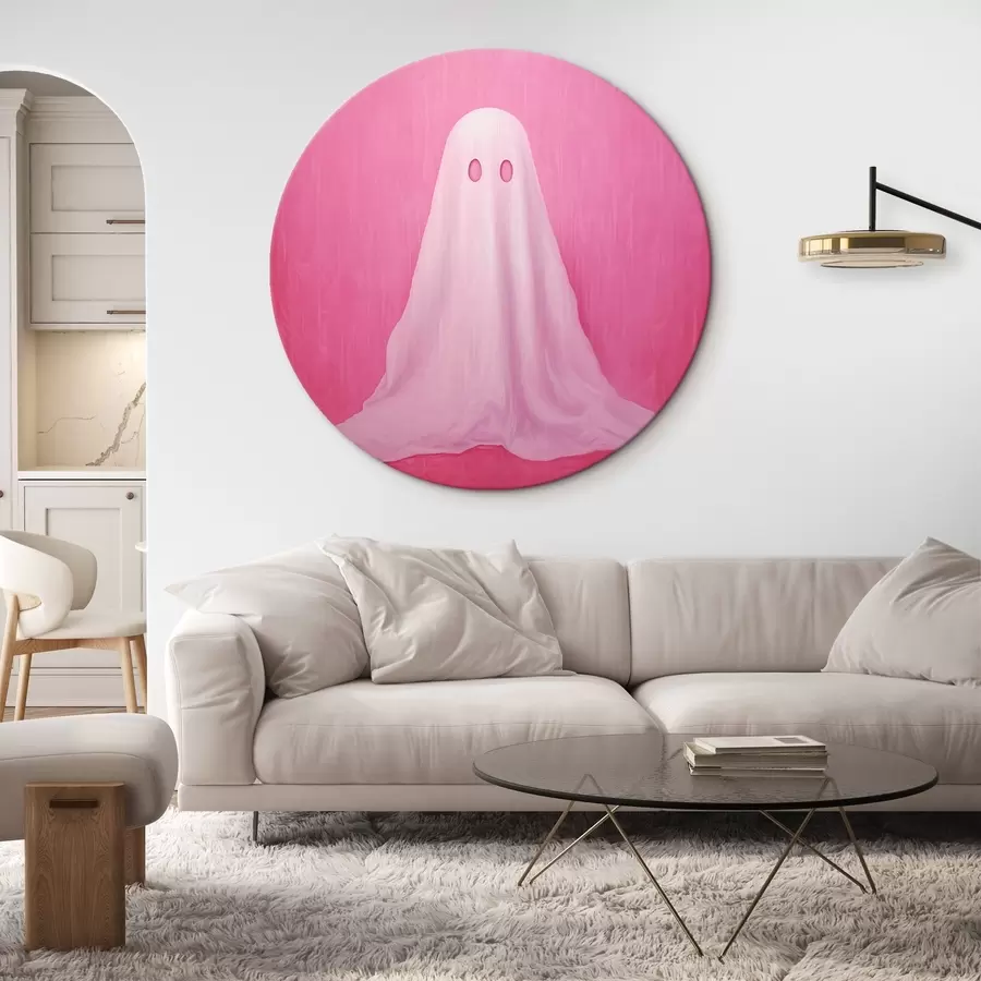murales de pared Fantasma sobre fondo rosa r41242