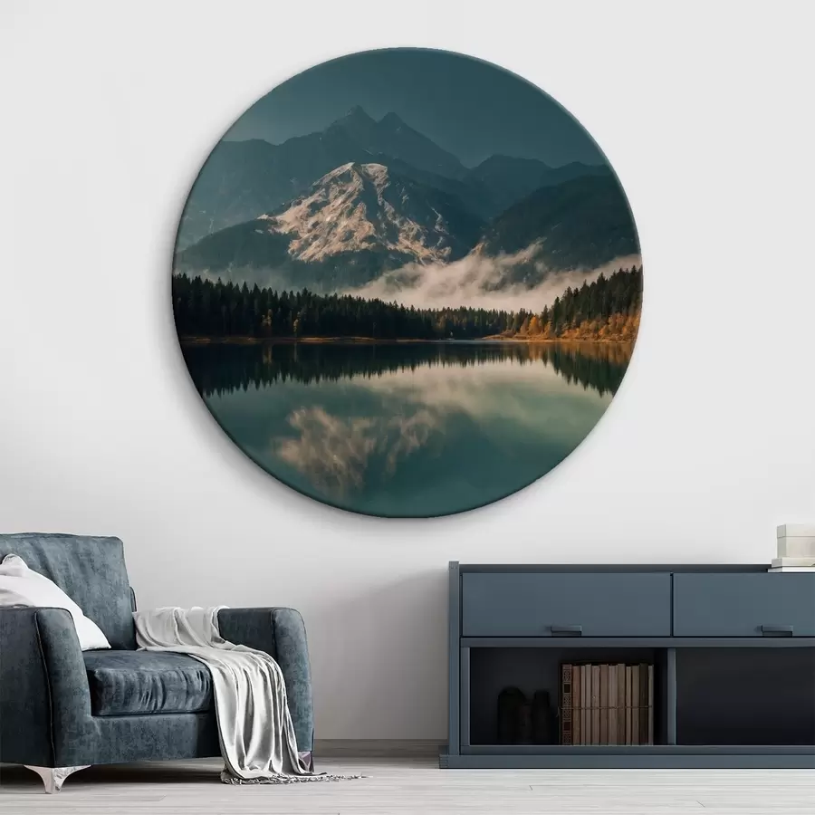 murales de pared Foto de montaña desde el lago r41316