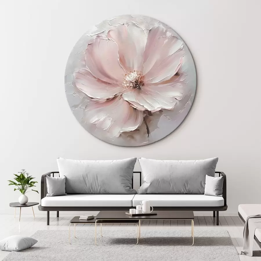 murales de pared Minimalismo de una gran flor rosa r41324