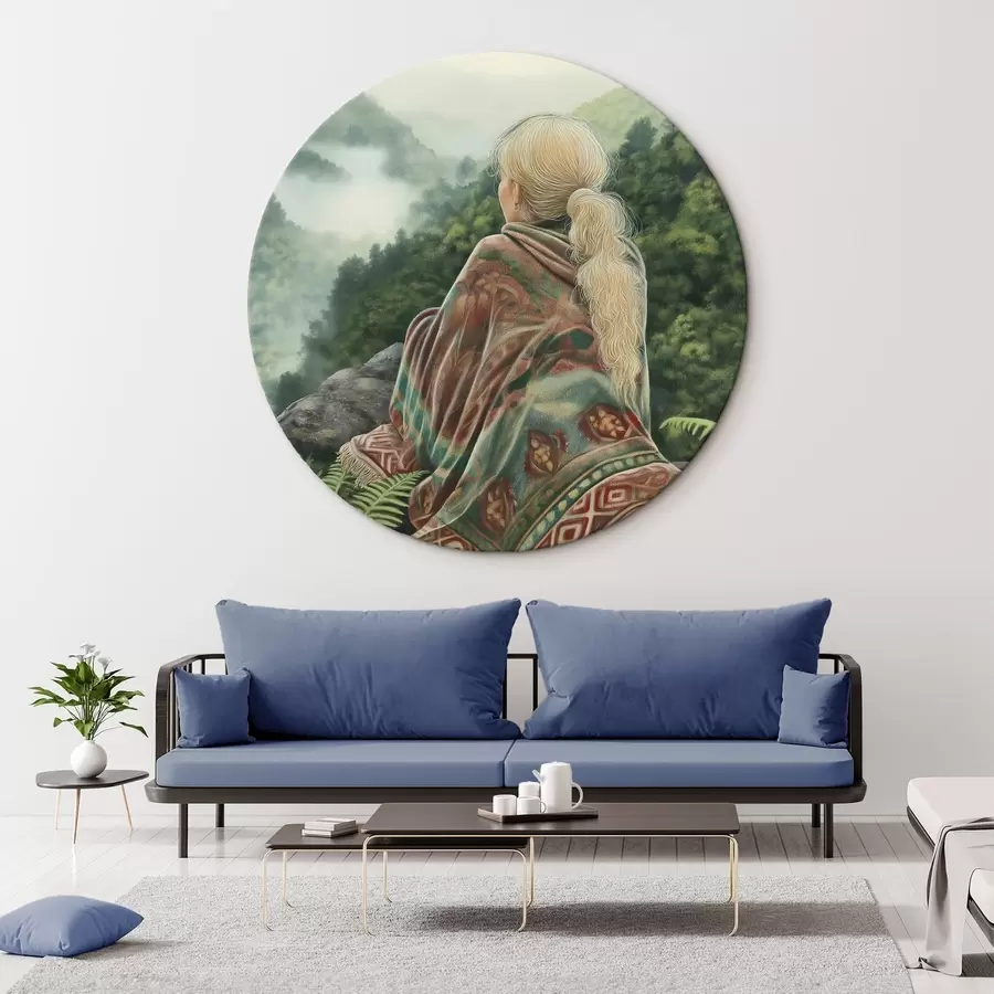 murales de pared Reflexionando en el sereno abrazo de la naturaleza r41454