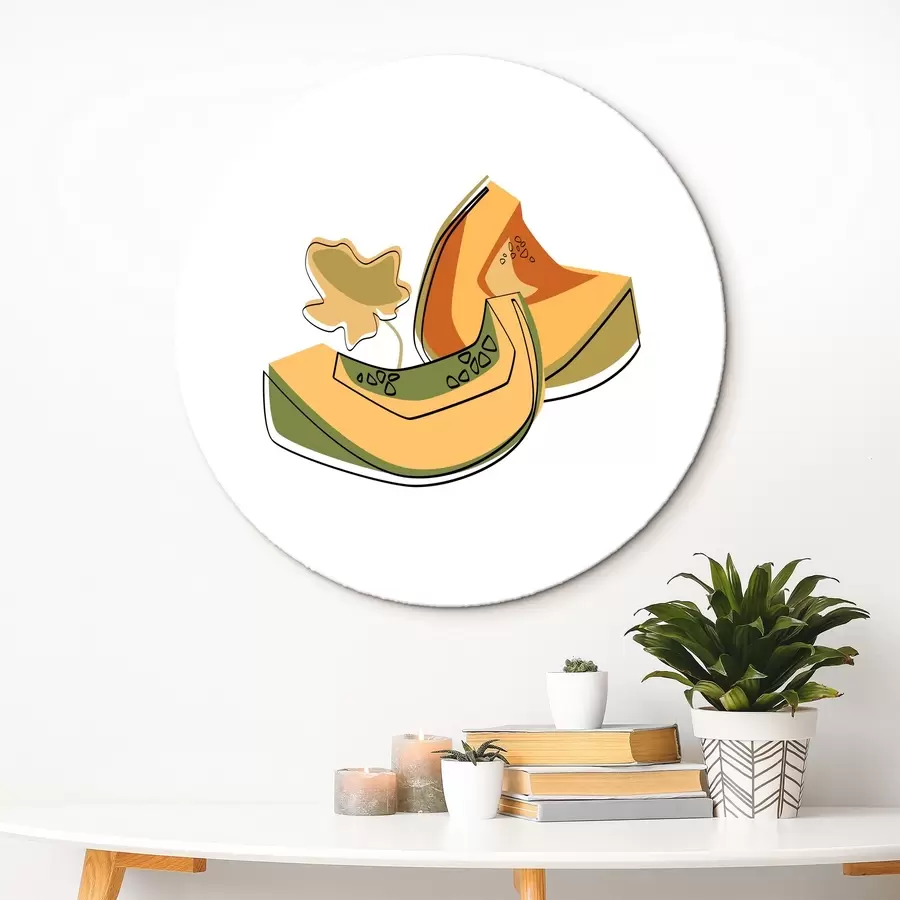 murales de pared Dibujo lineal de un melón, abstracción r41466