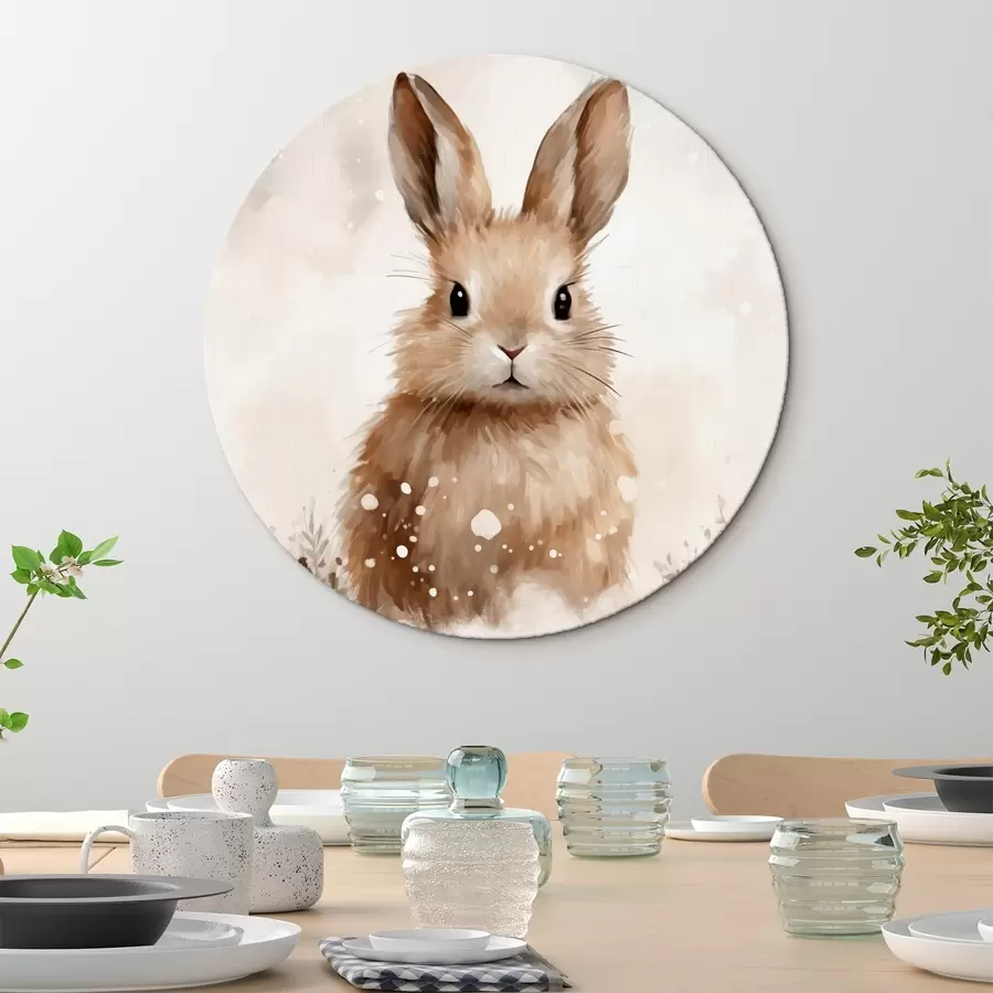 murales de pared Liebre en la nieve acuarela r41473