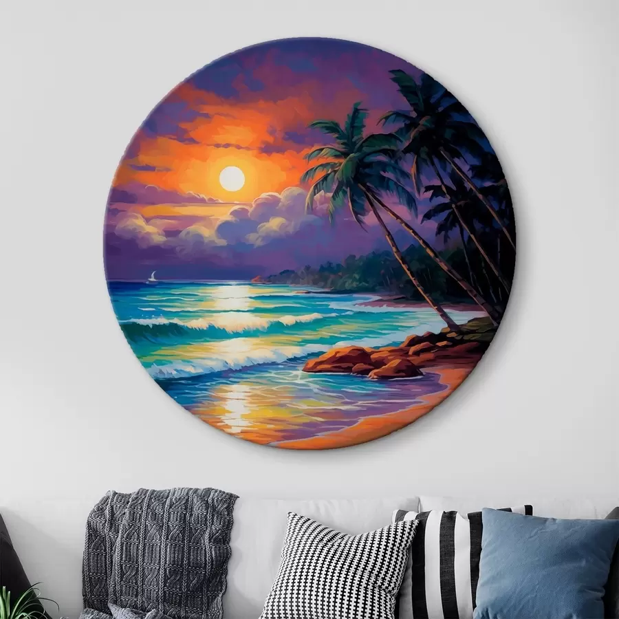 murales de pared Puesta de sol tropical r41484