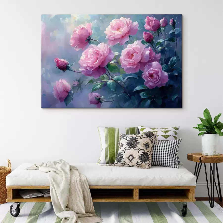murales de pared Grandes flores rosas s42323