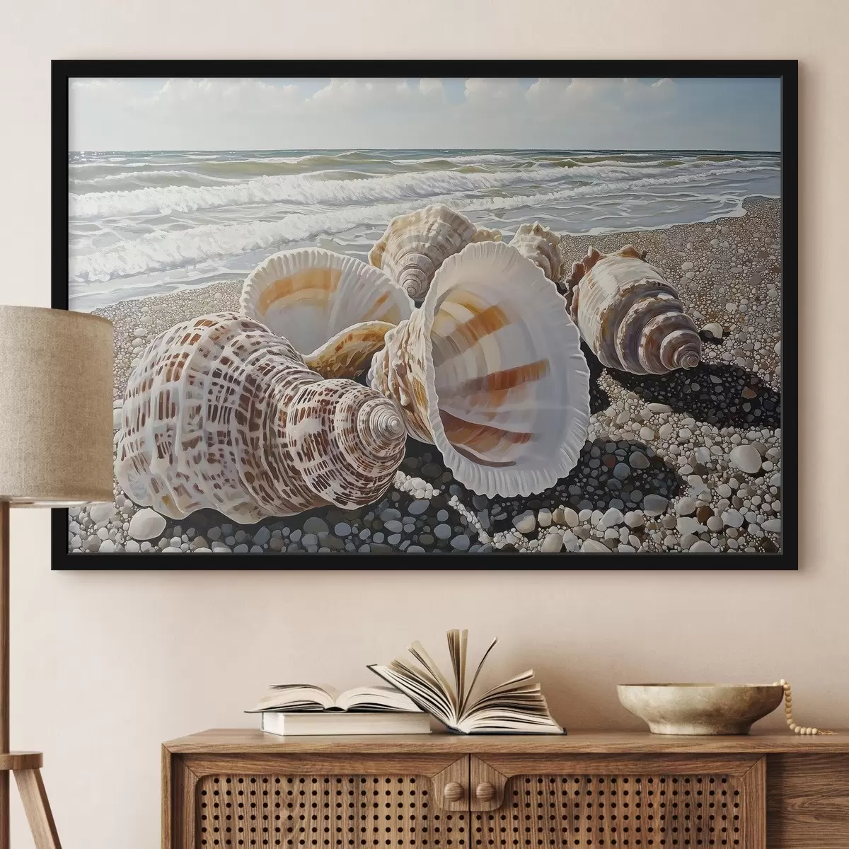 Poster Concha en la orilla del mar f42333