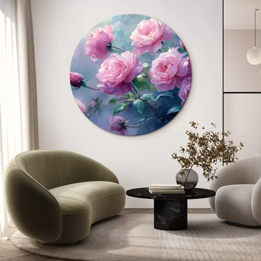 murales de pared Grandes flores rosas r42323