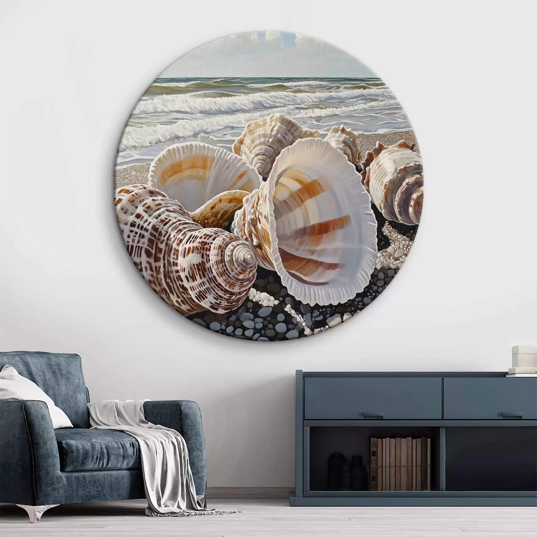 murales de pared Concha en la orilla del mar r42333