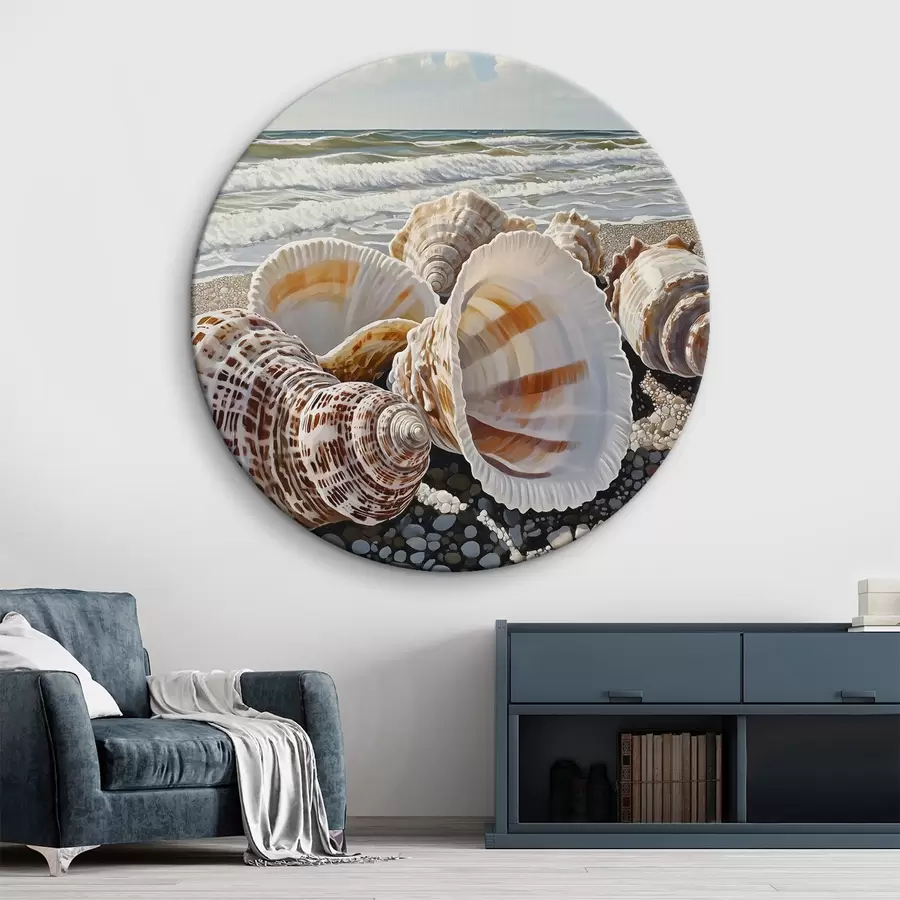 murales de pared Concha en la orilla del mar r42333