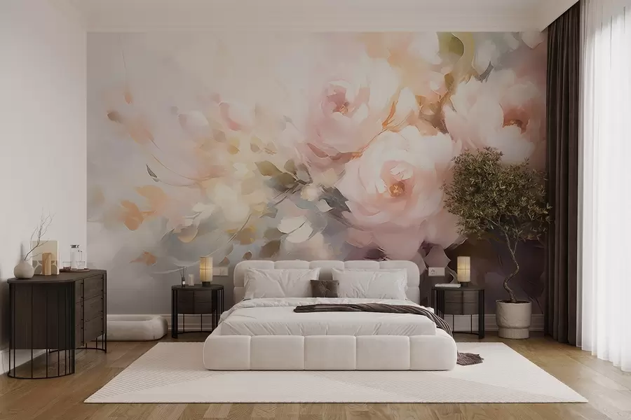 murales de pared Rosas suaves w08590
