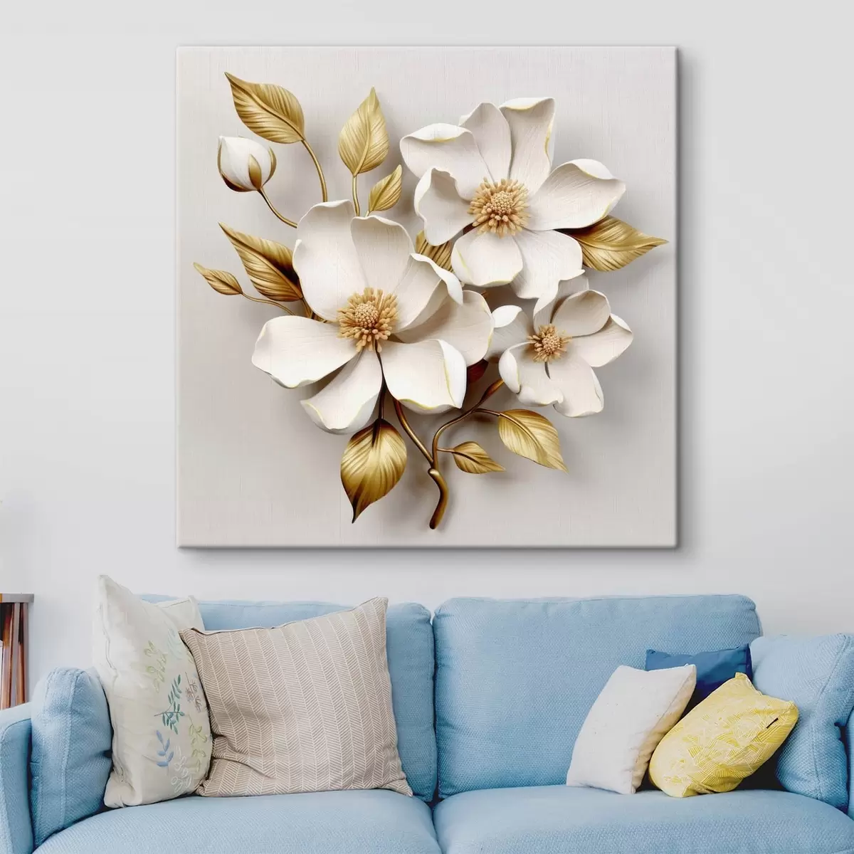 murales de pared Flores grandes sobre fondo claro s42175