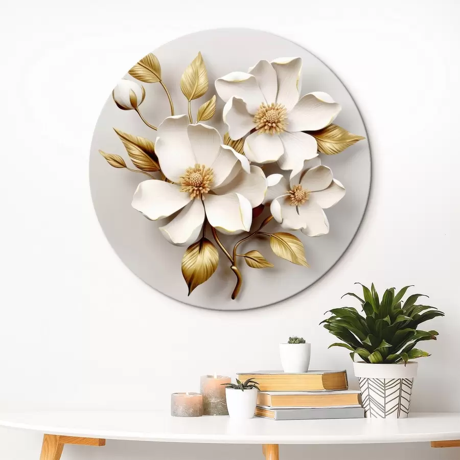 murales de pared Flores grandes sobre fondo claro r42175