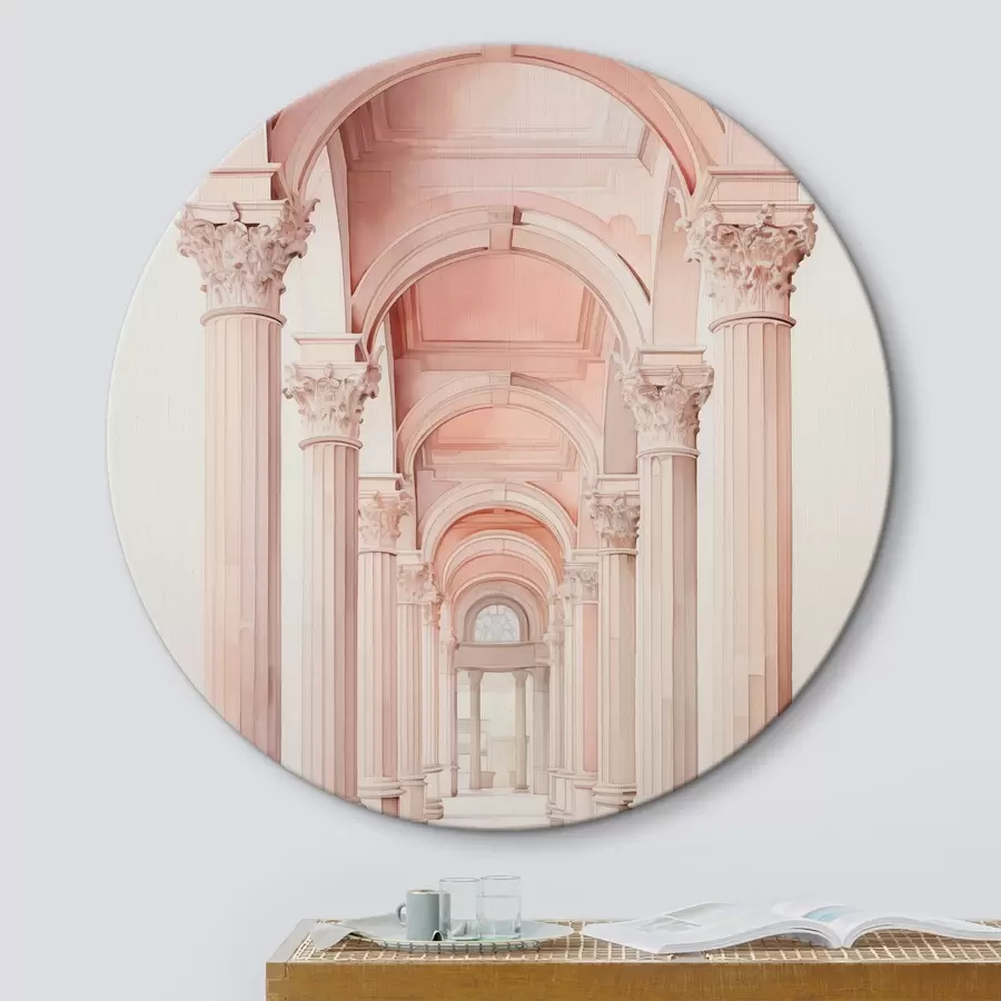 murales de pared Estructura arquitectónica con columnas imitación acuarela r42361