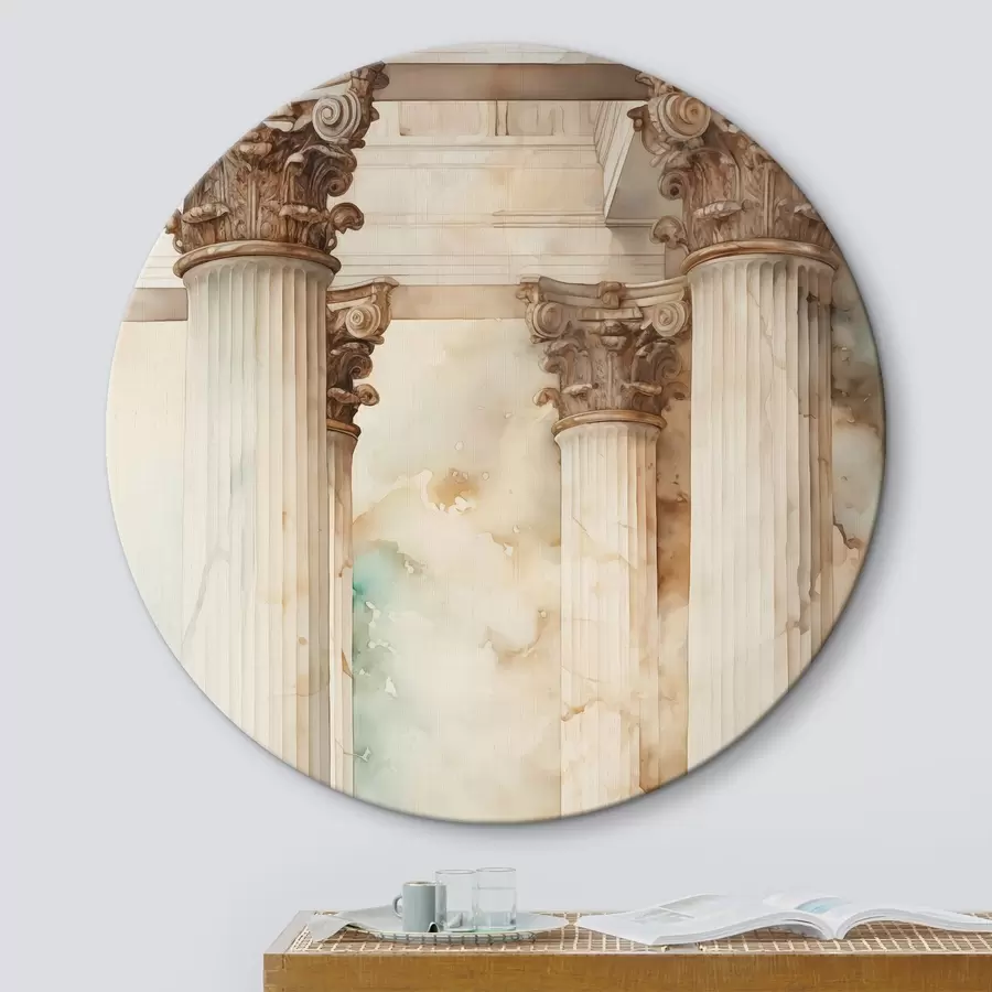 murales de pared Columnas antiguas imitación acuarela r42363