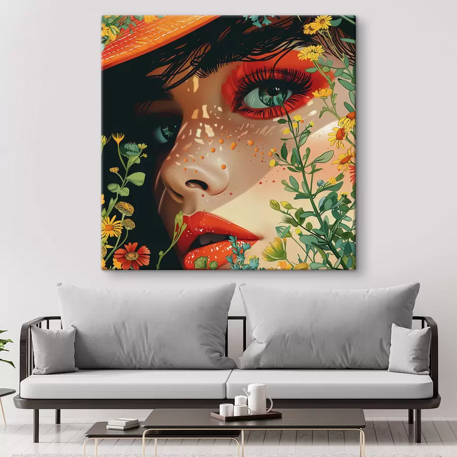 murales de pared Mirada brillante de una niña s42082