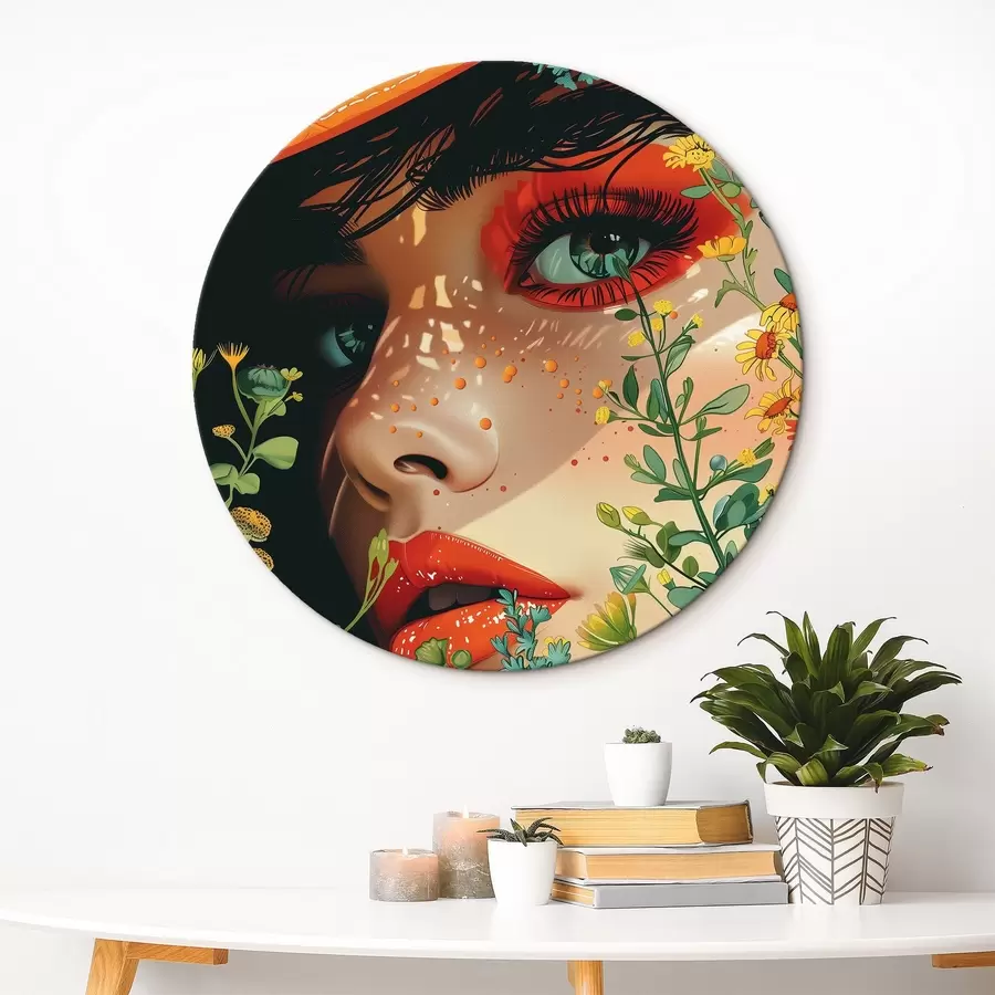 murales de pared Mirada brillante de una niña r42082