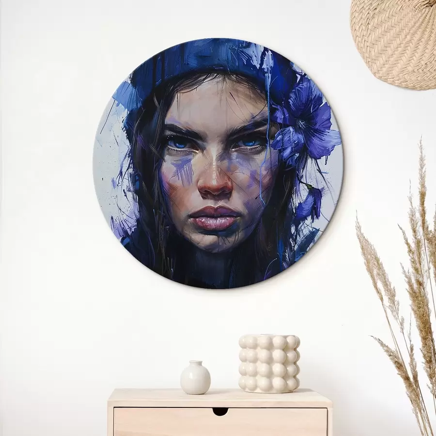 murales de pared Retrato de una niña en estilo acuarela r42086