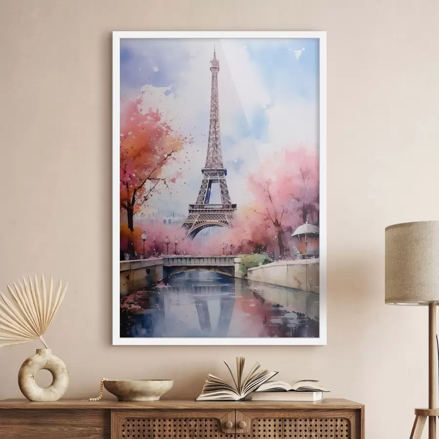 murales de pared Vista de la Torre Eiffel f42079