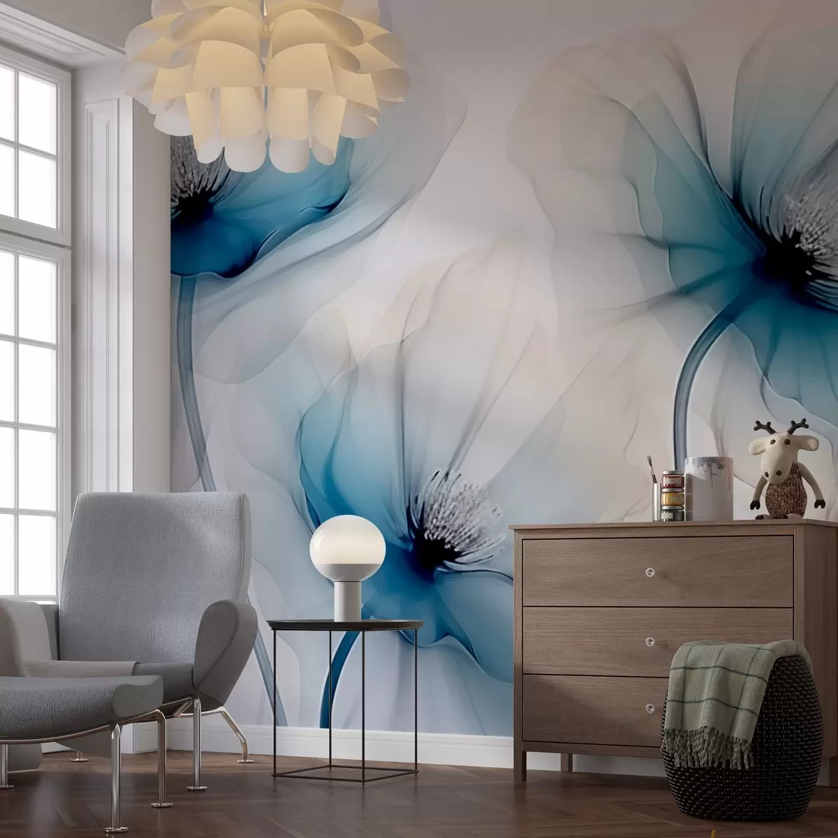 murales de pared Flores transparentes w02696