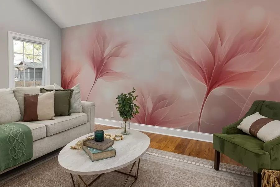 murales de pared Pétalos suaves y transparentes w02697