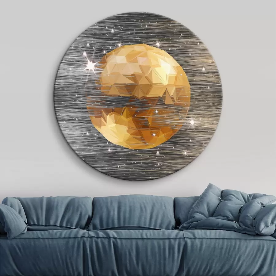 murales de pared Orbe ámbar flotante r00518