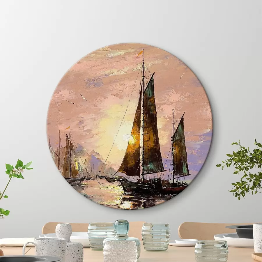 murales de pared Agua, barco y nube r16670