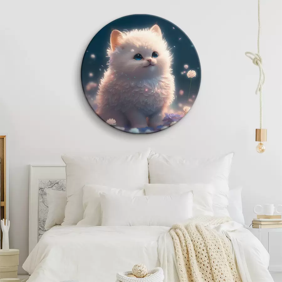 murales de pared Gatito con flores r31842