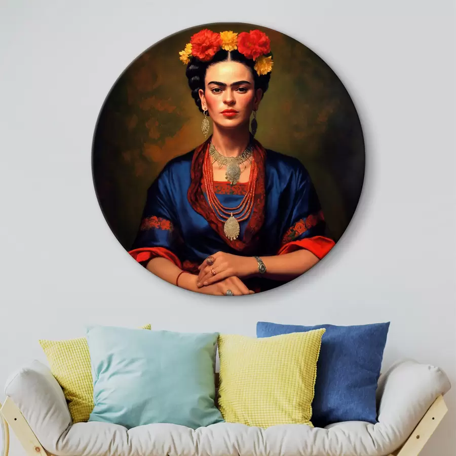 murales de pared Frida Kahlo con un vestido azul r32866